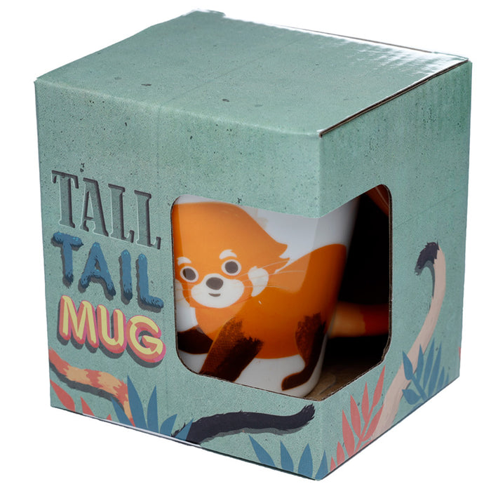 Red Panda Zooniverse Ceramic Tail Shaped Handle Mug