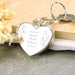 Personalised Floral Heart Photo Locket Keyring