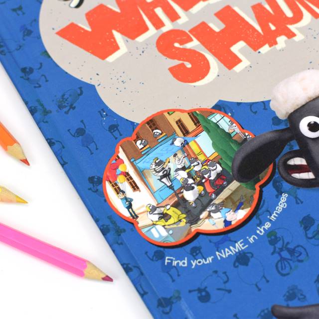 Shaun the Sheep Personalised Where's Shaun? Children’s Book - Myhappymoments.co.uk