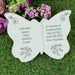 Personalised Floral Butterfly Grave Memorial Stone Marker