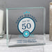 Personalised Birthday Age Large Crystal Token - 50th Birthday Gift
