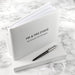 Personalised White Leather Wedding Guest Book