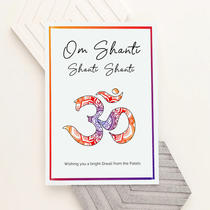 Personalised Diwali Om Mantra Framed Print