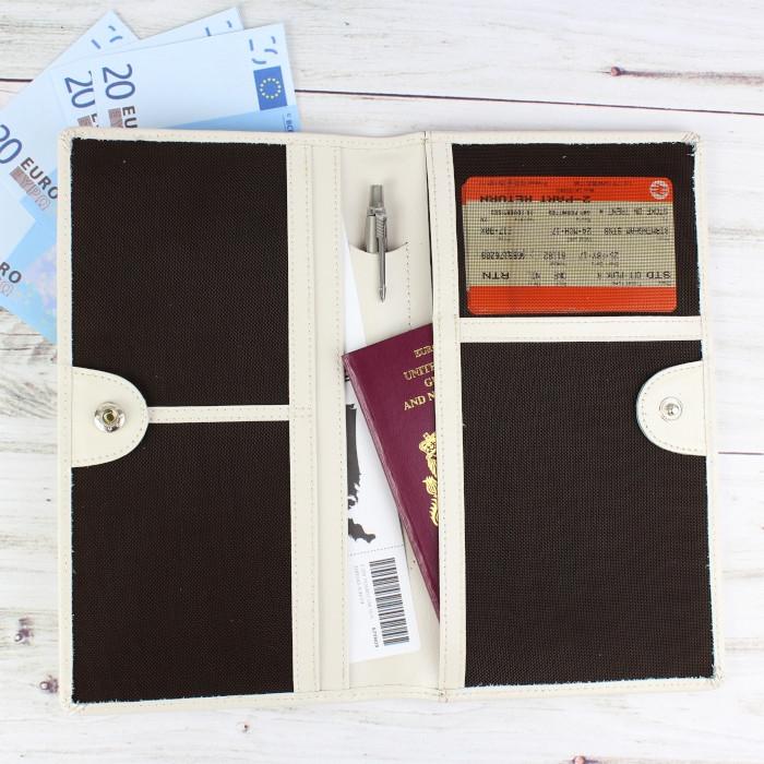 Personalised Travel Stamp Travel Document Holder - Myhappymoments.co.uk