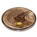 Mango Wood Round Om Ashcatcher Incense Sticks & Cones Burner