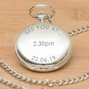 Engraved Groom Pocket Watch - See you at ...