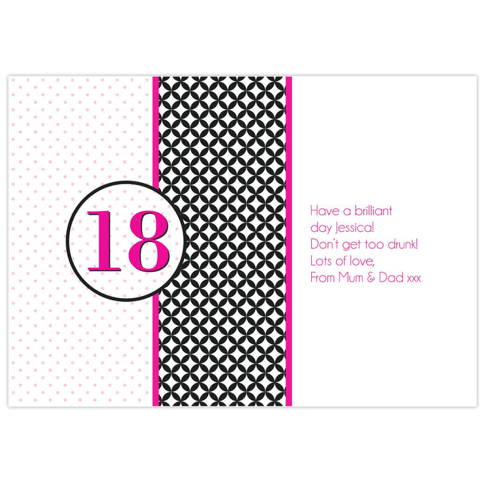 Personalised Harlequin Birthday Card - Pukka Gifts