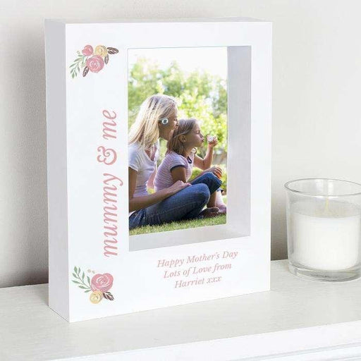 Personalised Floral Bouquet 5x7 Box Photo Frame - Myhappymoments.co.uk