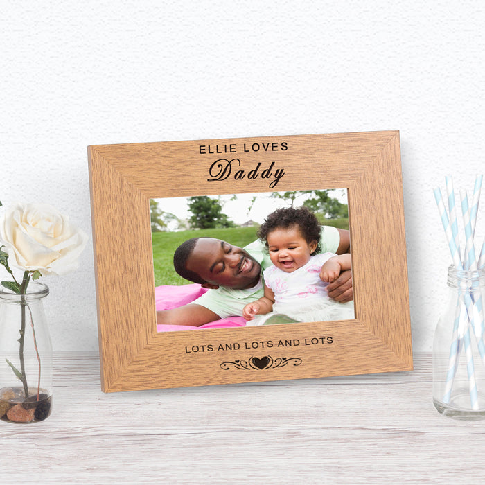 Personalised Loves Daddy Photo Frame - Myhappymoments.co.uk