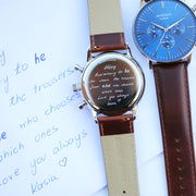 Handwriting Engraving Men's Architect Motivator Watch