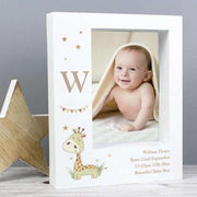 Personalised Hessian Giraffe 5x7 Box Photo Frame - Myhappymoments.co.uk