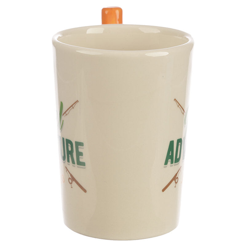 Reel Adventure Fishing Shaped Handle Mug with Oval Float - Myhappymoments.co.uk