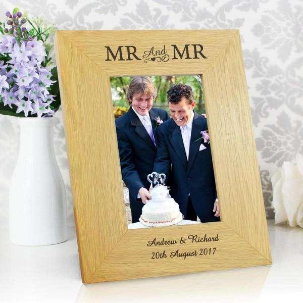 Personalised Mr & Mr Photo Frame - Myhappymoments.co.uk