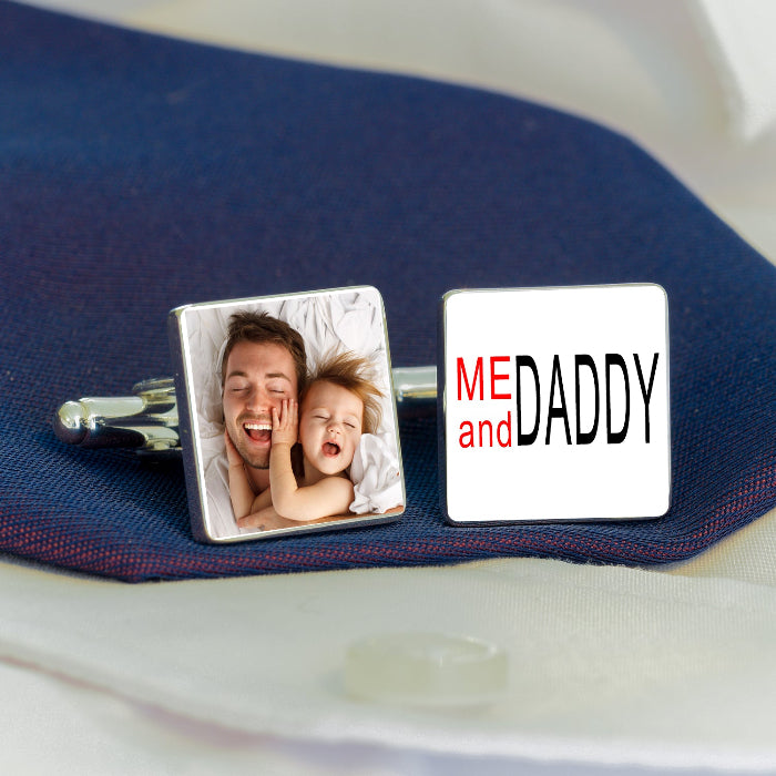 Me And Daddy Photo Cufflinks