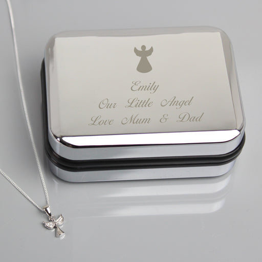 Personalised Angel Memorial Remembrance Necklace & Box