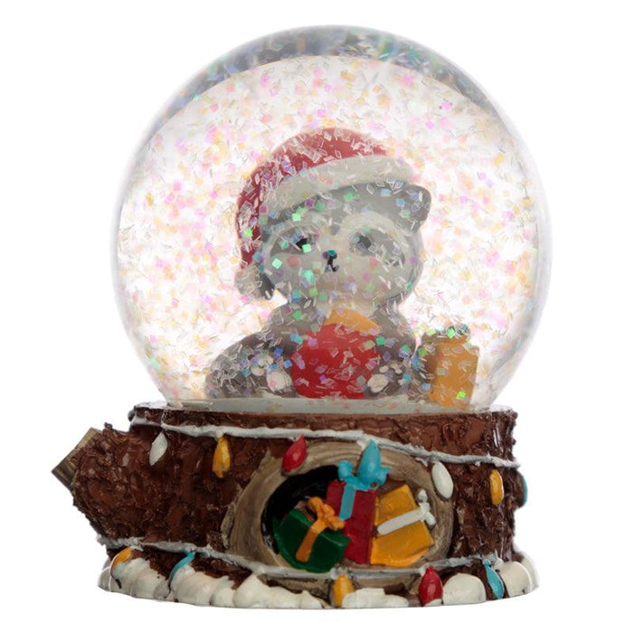 Stocking Stealers Christmas Racoon Waterball Snow Globe