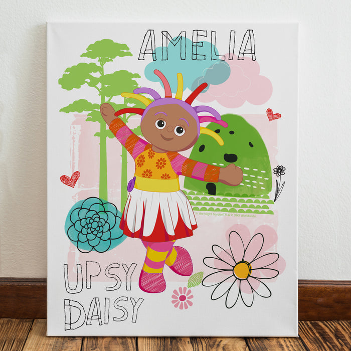 Personalised Upsy Daisy In The Night Garden Canvas - Myhappymoments.co.uk