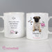 Personalised Rachael Hale Doodle Pug Mug - Myhappymoments.co.uk
