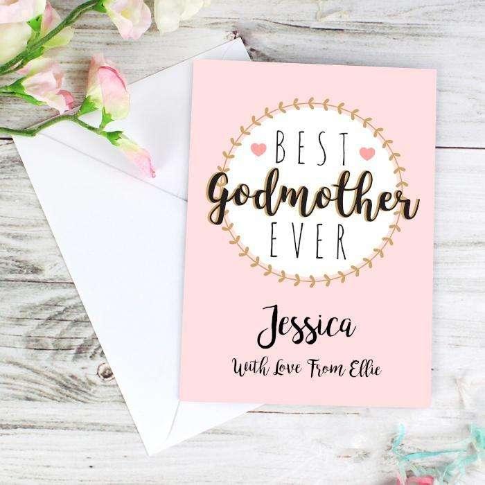 Personalised Best Godmother Card - Myhappymoments.co.uk