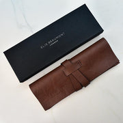 Elie Beaumont Personalised Ladies Leather Watch in Black