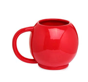 Japanese Red Daruma Head Ceramic Shaped Mug