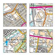 Football Club Stadium Map Mug and Coaster Gift Set