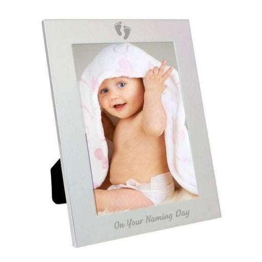 Silver 5x7 Naming Day Photo Frame - Myhappymoments.co.uk