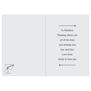 Personalised Grey Hug From Afar Card