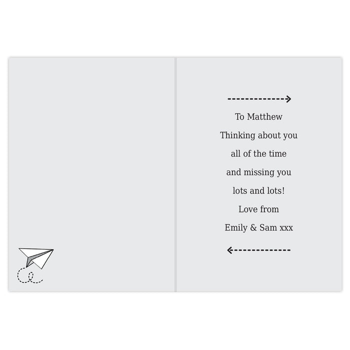Personalised Grey Hug From Afar Card