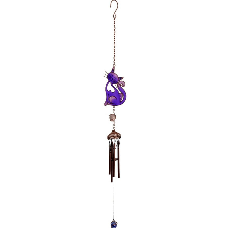 Purple Slinky Cat Windchime