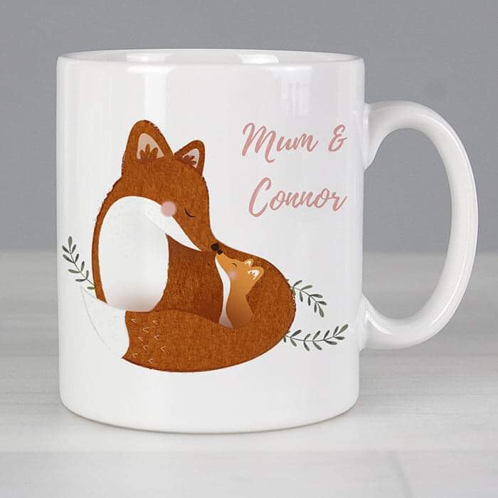 Personalised Mummy and Me Fox Mug - Myhappymoments.co.uk