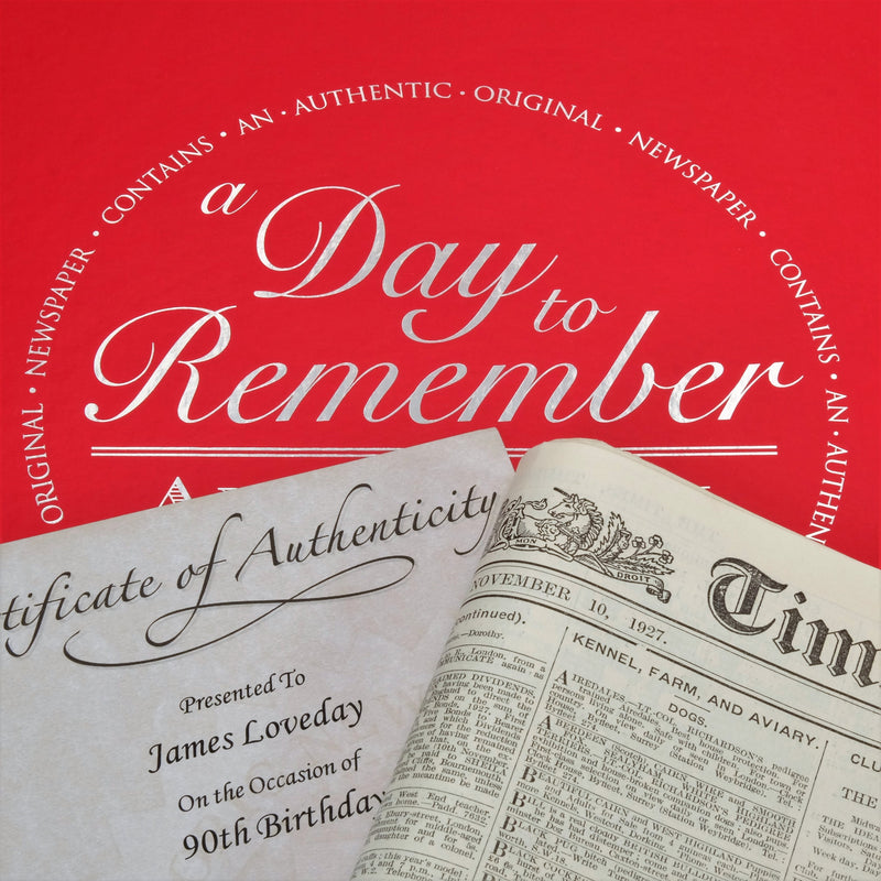 Original Newspaper From A Date Of Your Choice & Gift Box - Myhappymoments.co.uk