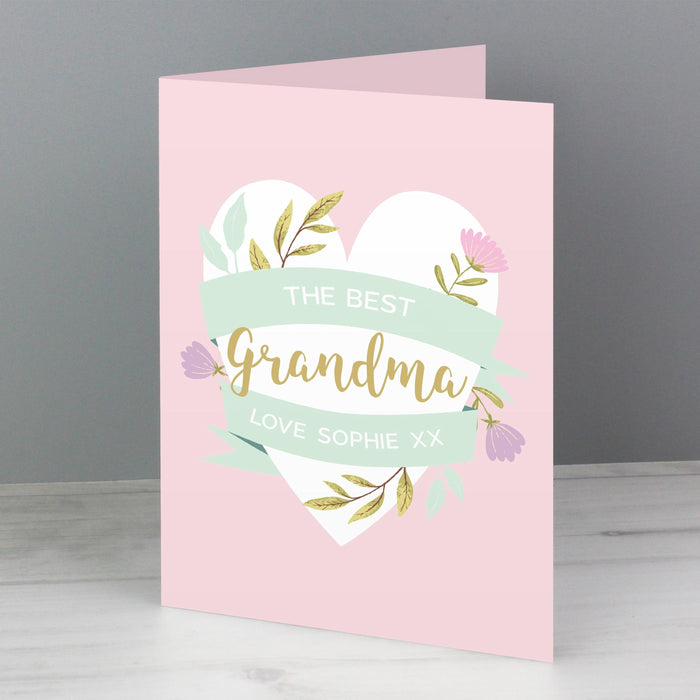 Personalised Floral Heart Mother's Day Card
