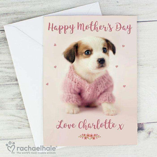 Personalised Rachael Hale Pink Puppy Card - Myhappymoments.co.uk