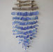 Three Stick Recycled Glass Driftwood Wind Chime - All Blues