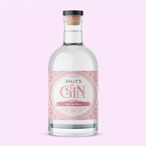 Personalised Blush Label Gin Bottle