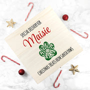 Personalised Pet Paw Christmas Eve Treats Box