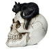 Skull with Black Cat Ornament