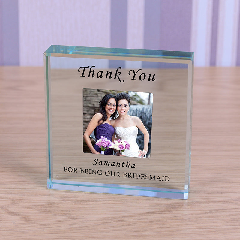 Thank You For Being Our Bridesmaid Photo Gift Plaque