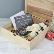 Personalised Floral Large Wooden Keepsake Box - Myhappymoments.co.uk