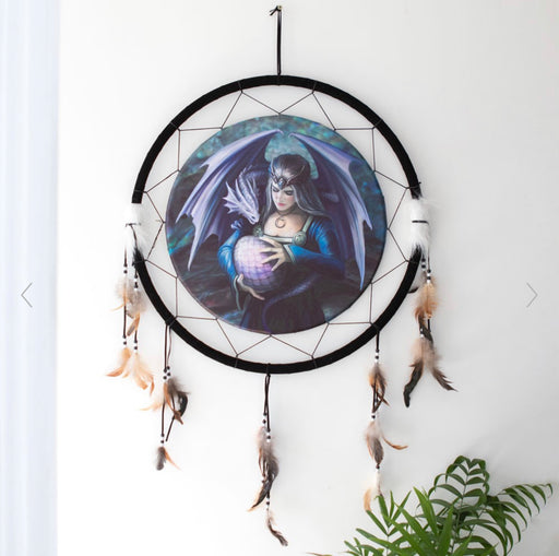 Siblings Dragon Dreamcatcher by Anne Stokes