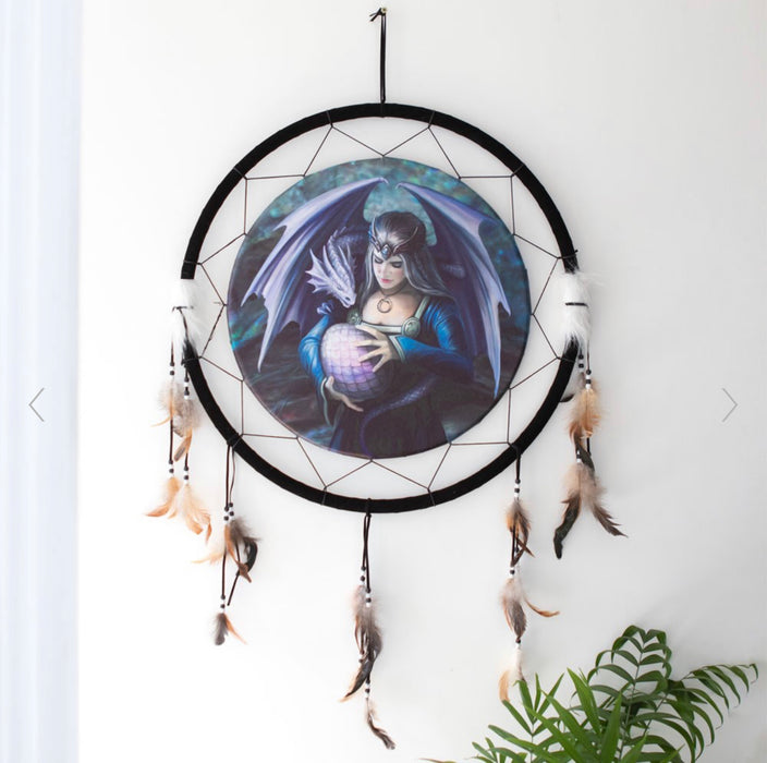 Siblings Dragon Dreamcatcher by Anne Stokes