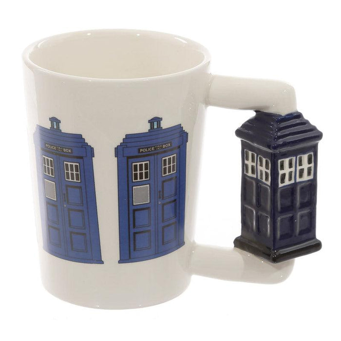 Police Box Ceramic Shaped Handle Mug