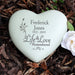 Personalised Life & Love Remembered Heart Memorial - Myhappymoments.co.uk