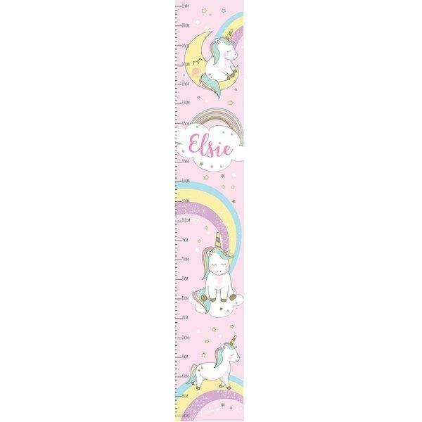 Personalised Baby Unicorn Height Chart - Myhappymoments.co.uk