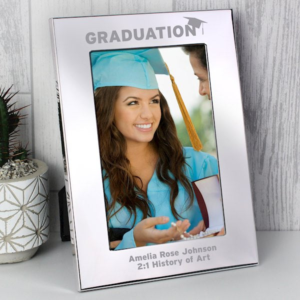 Engraved Graduation Silver Photo Frame - 6x4