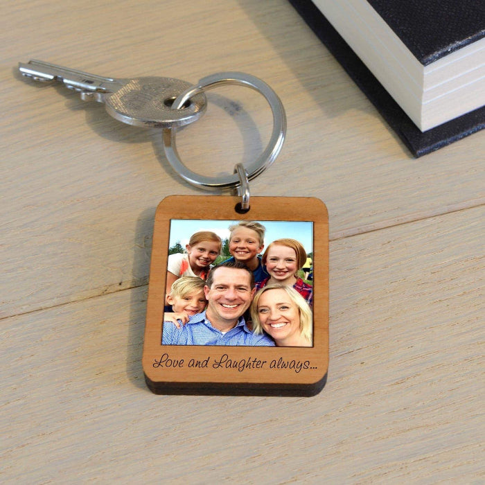 Personalised Photo Wooden Keyring