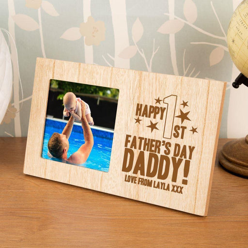 Personalised Happy First Father's Day Photo Frame