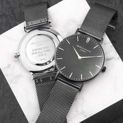 Engraved Men's Metallic Charcoal Grey Mr Beaumont Watch - Myhappymoments.co.uk