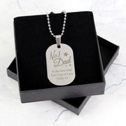 Personalised No.1 Dad Dog Tag Necklace - Myhappymoments.co.uk
